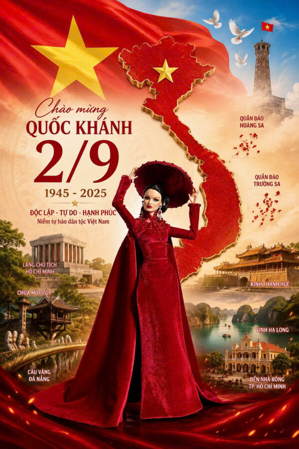 Áo Dài - VIET in Red
