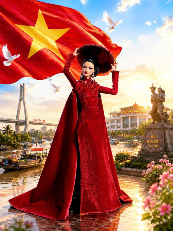 Áo Dài - VIET in Red