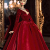 Crimson Nocturne — Velvet Evening Gown