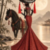 Crimson Moon Midnight Fantasy Set front view for 30 cm fashion doll